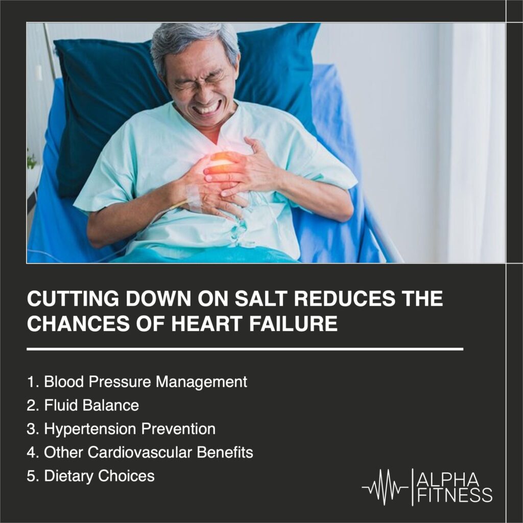 Cutting down on salt reduces the chances of heart failure - AlphaFitness.Health